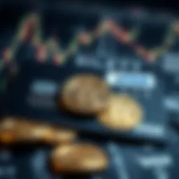 Credit card and cryptocurrency symbols