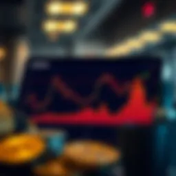 Graph illustrating price fluctuations on Coinbase