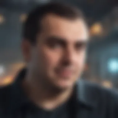 A close-up of Andreas Antonopoulos discussing blockchain technology