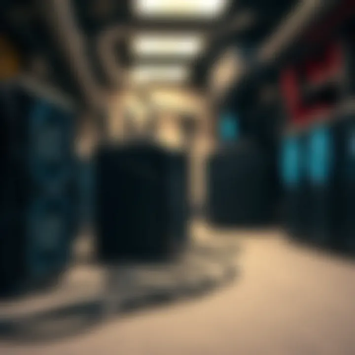 Ideal mining setup with multiple rigs in a dedicated space