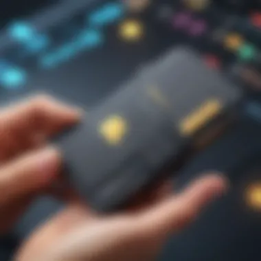 Digital Wallet Security and Options Illustration of a secure digital wallet with various cryptocurrencies