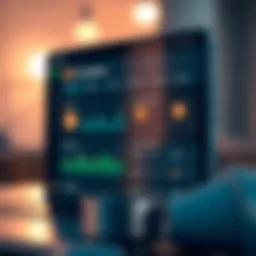 User interface of the CoinsBank app showcasing dashboard features