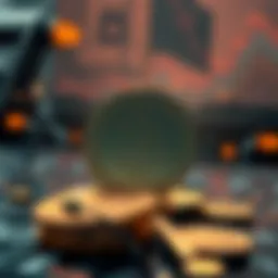 Visual representation of digital assets being tokenized