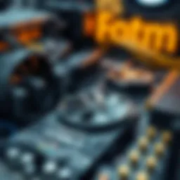 A detailed close-up of GPU components