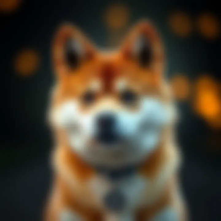 A contemporary artwork inspired by the Shiba Inu breed