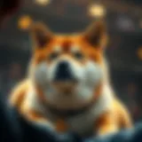 A digital representation of Shiba Inu cryptocurrency symbol