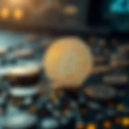 Conceptual representation of digital currency creation