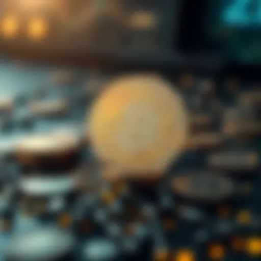 Conceptual representation of digital currency creation