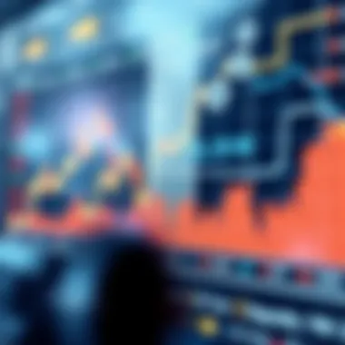 A graph illustrating cryptocurrency market trends