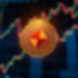 Dash cryptocurrency logo and chart