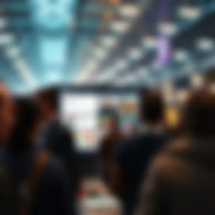 A compelling visual of a digital auction platform interface highlighting user engagement.