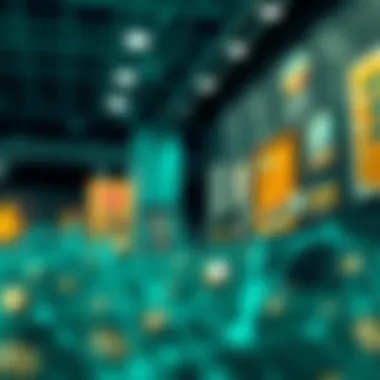 A conceptual illustration of blockchain technology impacting the digital art world.