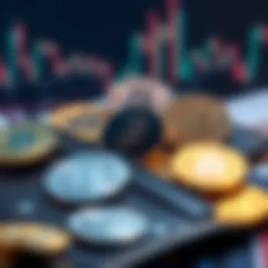 A digital wallet showcasing different cryptocurrencies