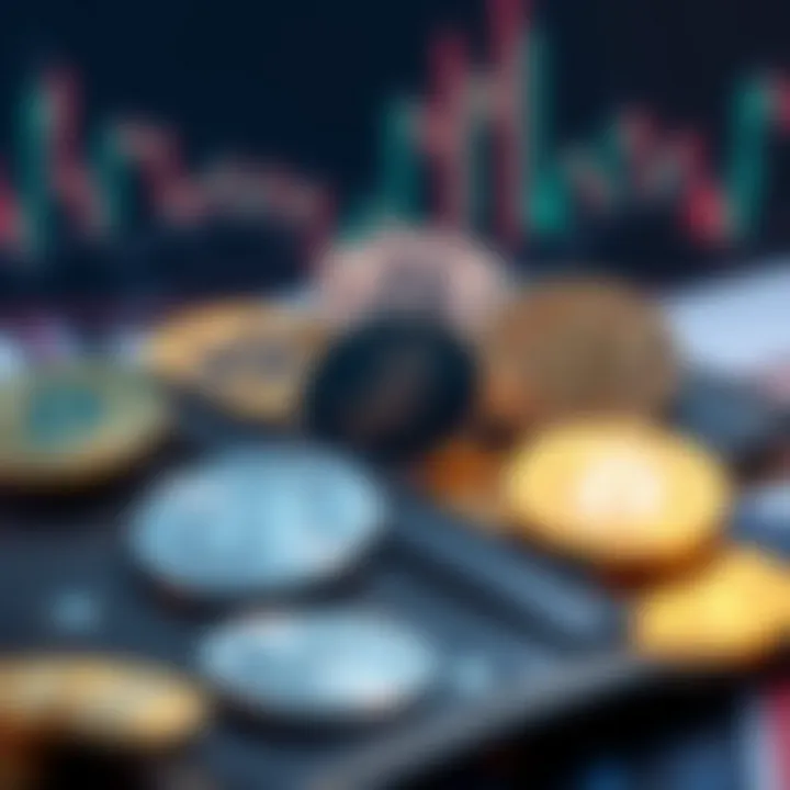 A digital wallet showcasing different cryptocurrencies