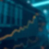 A sophisticated financial growth chart depicting an upward trend