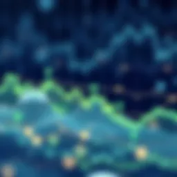 Visual representation of Ether transaction volume trends