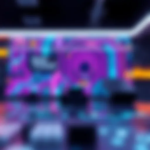 Fusion of Technology and Creativity A vibrant digital artwork showcasing the fusion of technology and creativity