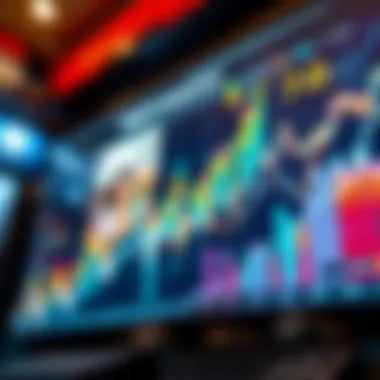 Market Growth in Digital Art Auctions A dynamic market chart illustrating the growth of digital art auctions