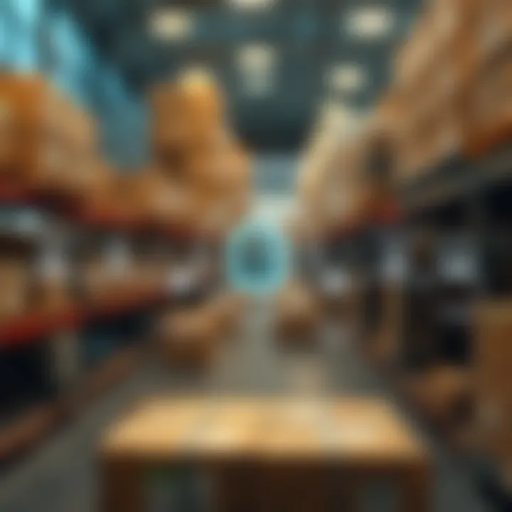 Diagram illustrating transparency in supply chain with blockchain