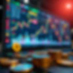 A vibrant cryptocurrency trading platform interface showcasing various digital coins.