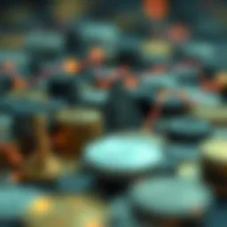 Conceptual representation of cryptocurrency funds