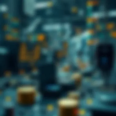 Distributed Systems in Financial Sector Illustration depicting real-world applications of distributed systems in finance