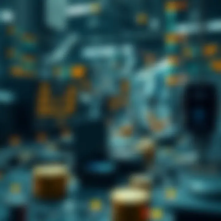 Distributed Systems in Financial Sector Illustration depicting real-world applications of distributed systems in finance