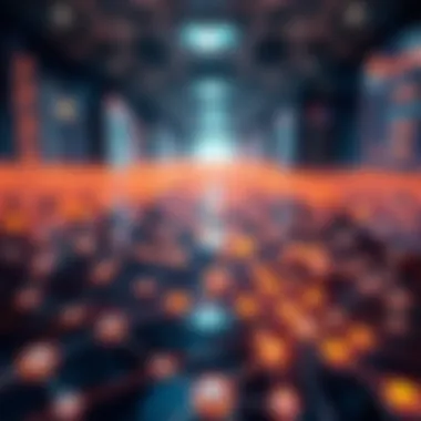 Blockchain Technology Connections Visual representation of blockchain technology and its connections