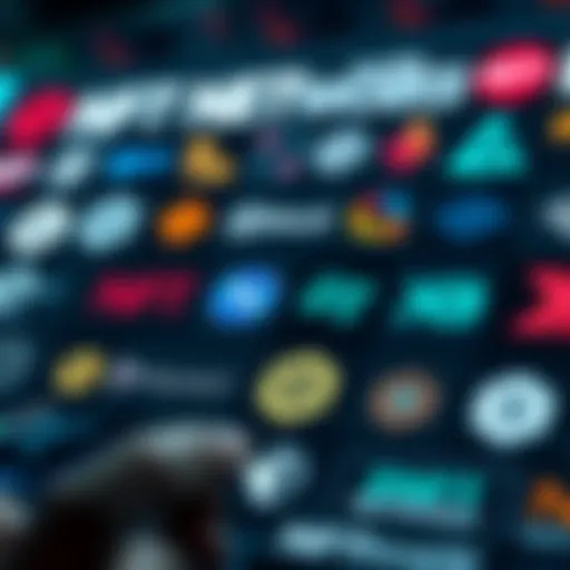 Visual representation of various NFT networks showcasing their logos and unique features.