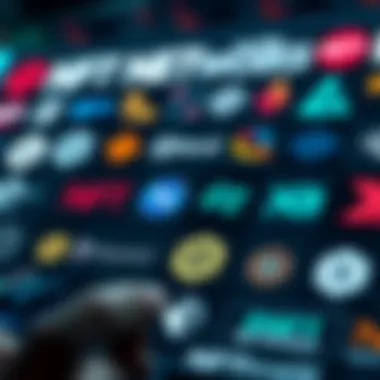 Diverse NFT Networks Visual representation of various NFT networks showcasing their logos and unique features.