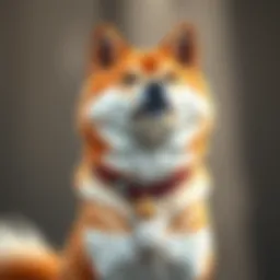 Shiba Inu dog representing the cryptocurrency