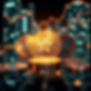 Townstar Coins in Digital Ecosystem An abstract representation of Townstar coins in a digital ecosystem.