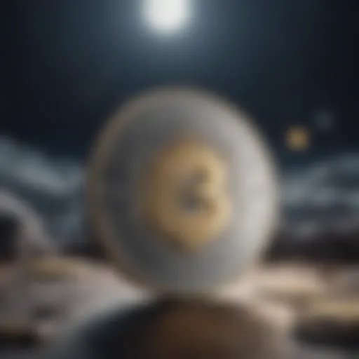 Conceptual representation of Moon Coin cryptocurrency