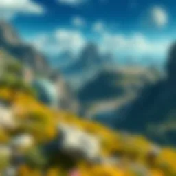 Virtual landscape showcasing diverse metaverse environments