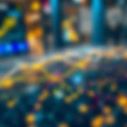 Visual representation of blockchain transactions