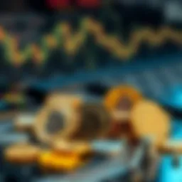 A futuristic representation of various cryptocurrencies