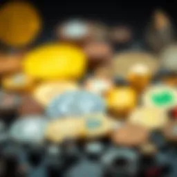 Visual representation of diverse cryptocurrencies