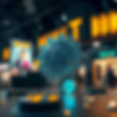 A futuristic representation of digital assets and NFTs