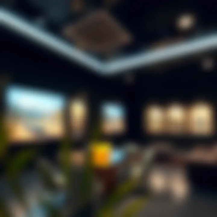 A gallery showcasing NFT artworks on digital screens