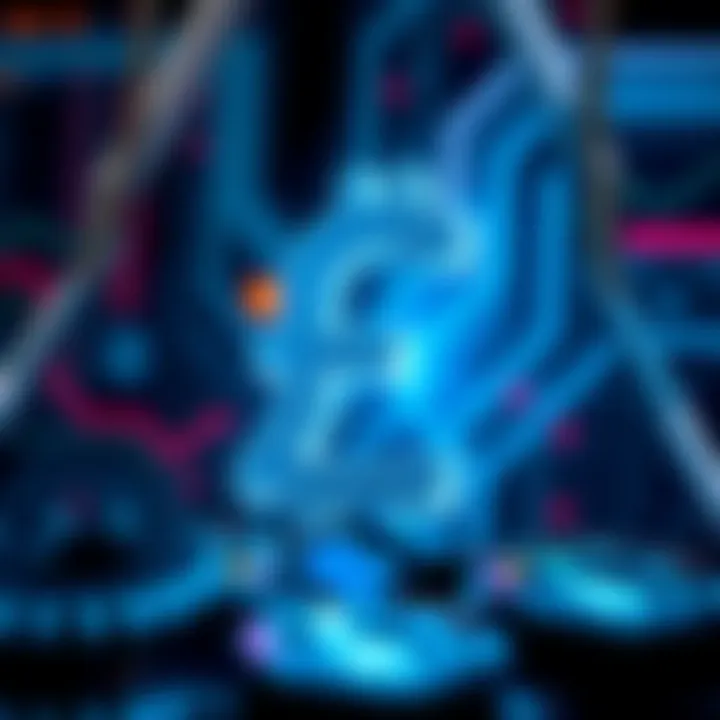 Symbolizing the Future of Currency in Britain Digital pound symbol on a futuristic background