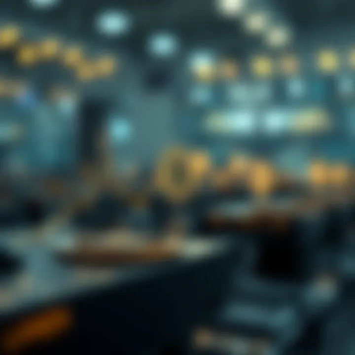 Visual of blockchain technology integration in global finance