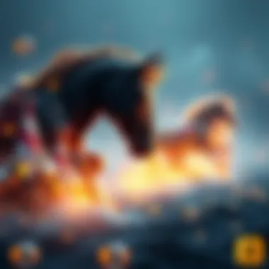 A conceptual image conveying the fusion of crypto investments and virtual horse ownership