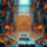 An intricate illustration showcasing the architecture of blockchain technology