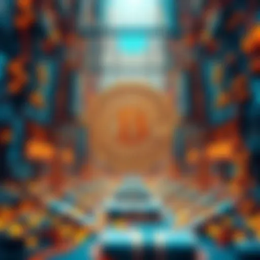 An intricate illustration showcasing the architecture of blockchain technology