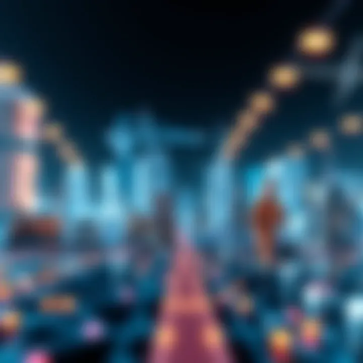 Blockchain Applications Across Industries Illustration depicting various industries utilizing blockchain technology