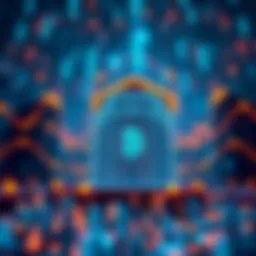 Visual representation of blockchain technology architecture