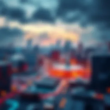 Impact of Blockchain on Industries Illustration showcasing the impact of blockchain across various industries