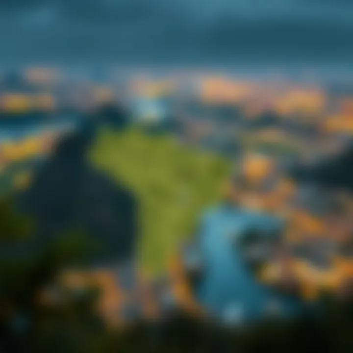 Brazil's Economic Landscape Map illustrating Brazil's economic landscape