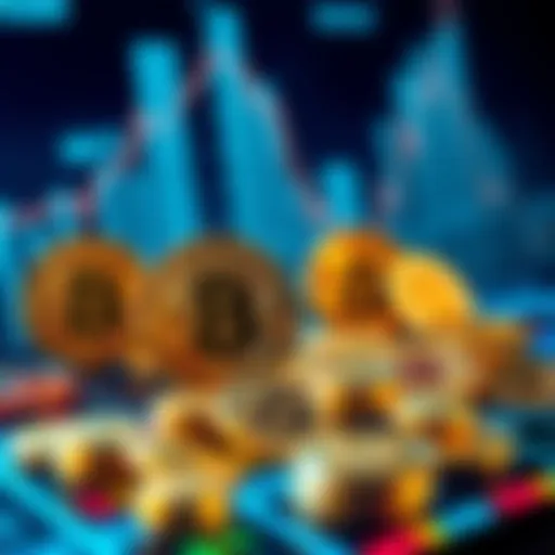 Diverse cryptocurrencies showcased on a digital platform