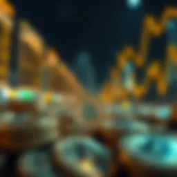 Visual representation of economy pricing dynamics in cryptocurrency
